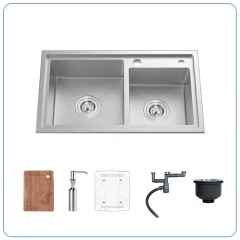 Ảnh CHẬU RỬA BÁT 2 HỐ NOBINOX LIKEN NL786 2
