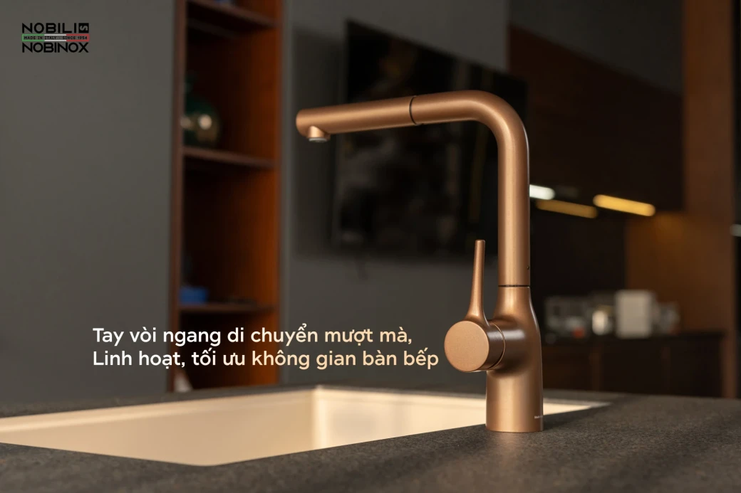 Điểm nổi bật của vòi rửa bát dây rút NOBILI MANIA NB217B