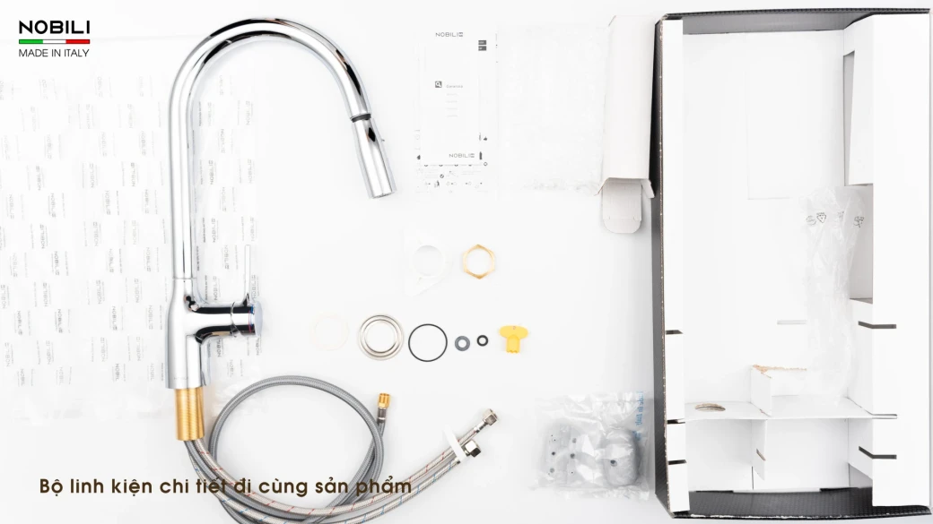 Điểm nổi bật của vòi rửa bát dây rút NOBILI MANIA NB305C