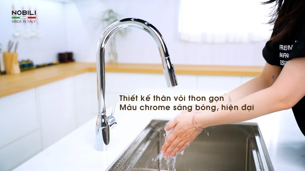 Điểm nổi bật của vòi rửa bát dây rút NOBILI MANIA NB305C