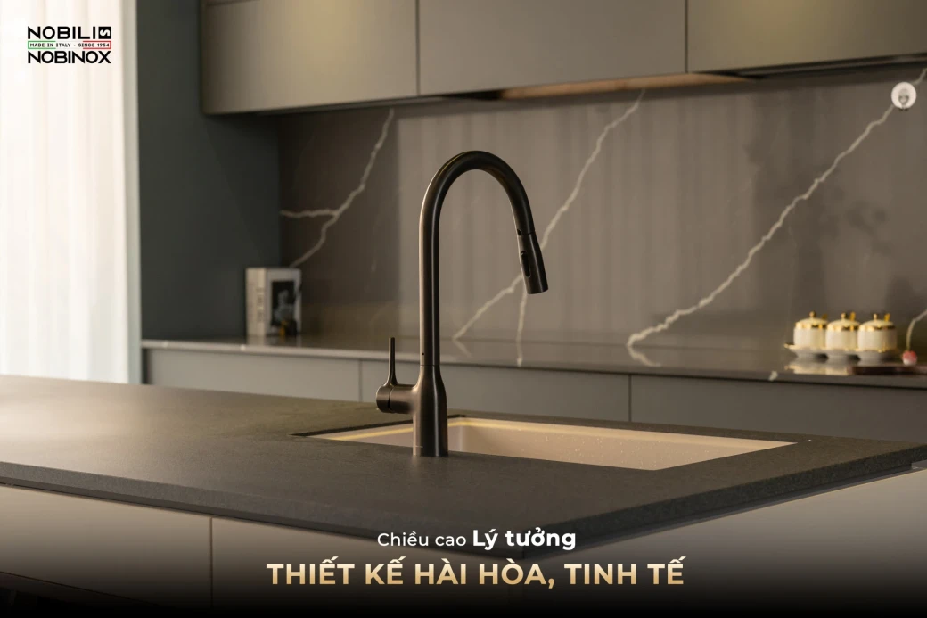 Điểm nổi bật của vòi rửa bát dây rút NOBILI MANIA NB308G