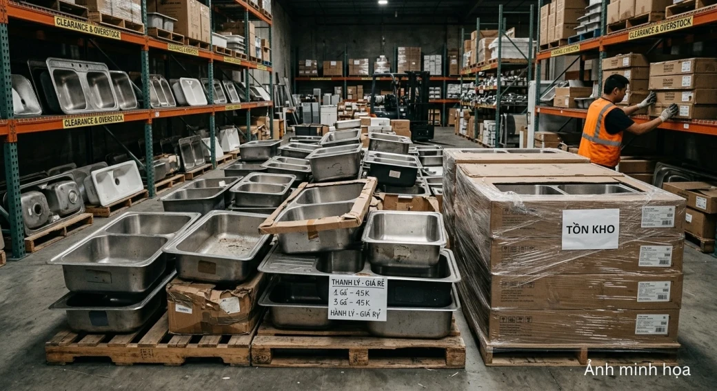 Mua chậu rửa bát thanh lý, tồn kho: Nên hay không?