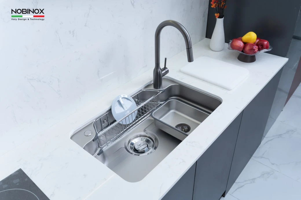 chậu rửa bát 1 hố NOBINOX LIRA NJ588D