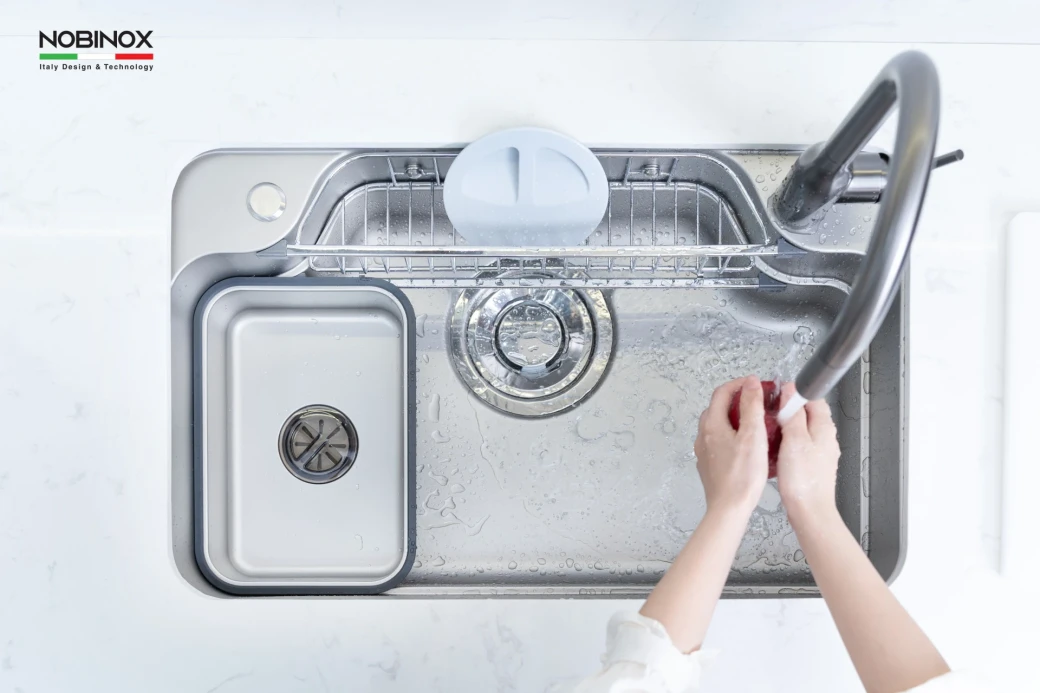 chậu rửa bát 1 hố NOBINOX LIRA NJ588D