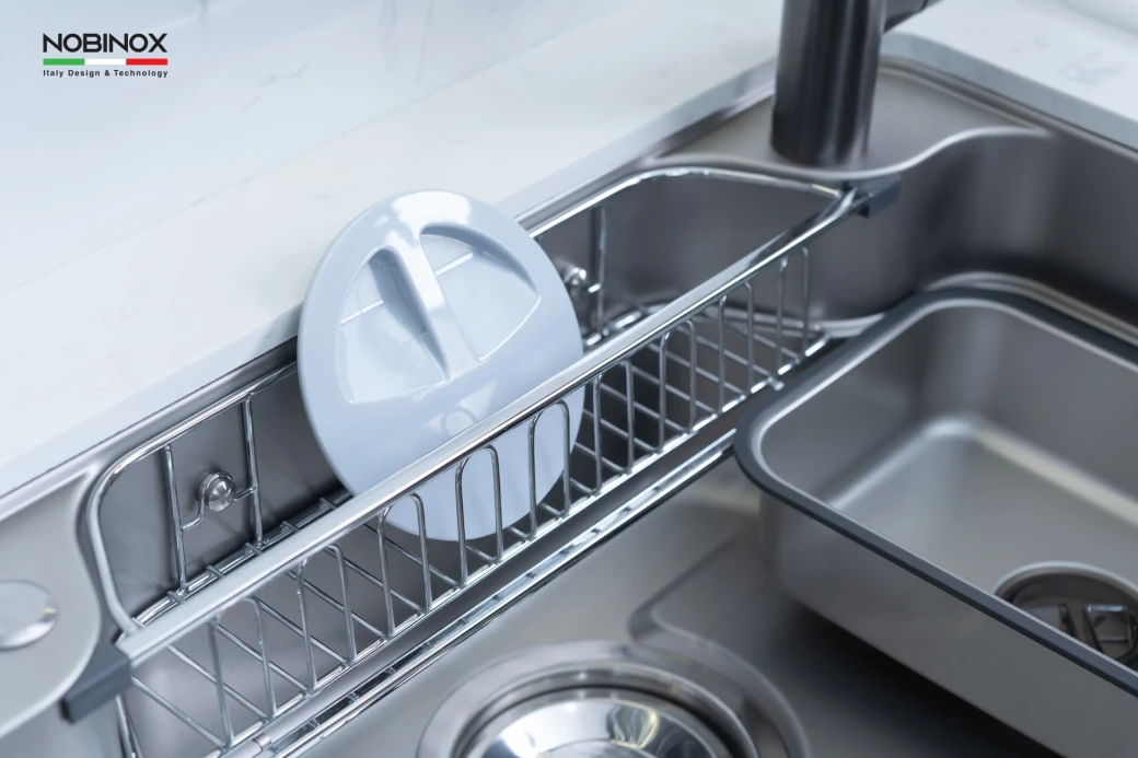 chậu rửa bát 1 hố NOBINOX LIRA NJ588D