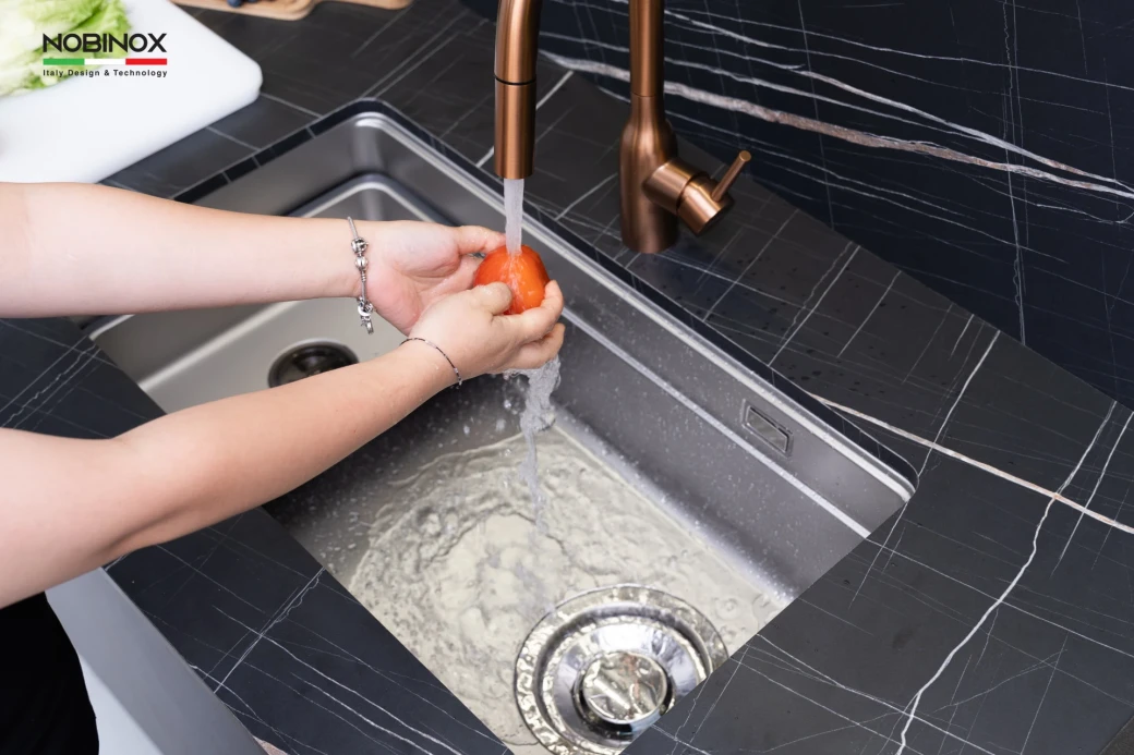 chậu rửa bát 1 hố NOBINOX ARVO V676