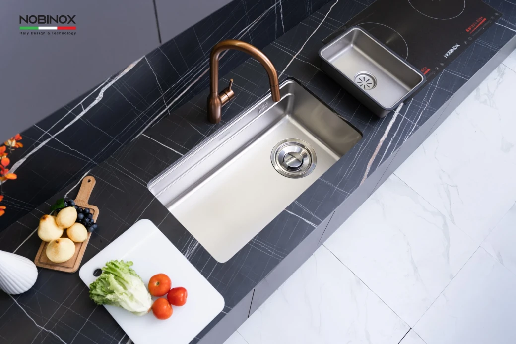 chậu rửa bát 1 hố NOBINOX ARVO V676