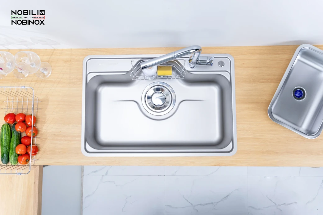 Thông tin sản phẩm chậu rửa bát 1 hố NOBINOX LIKEN NL724D