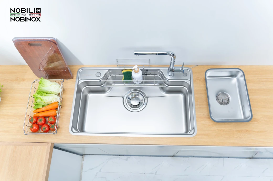 Chậu rửa bát 1 hố NOBINOX LIKEN NL792D có đáng tiề... - image 2