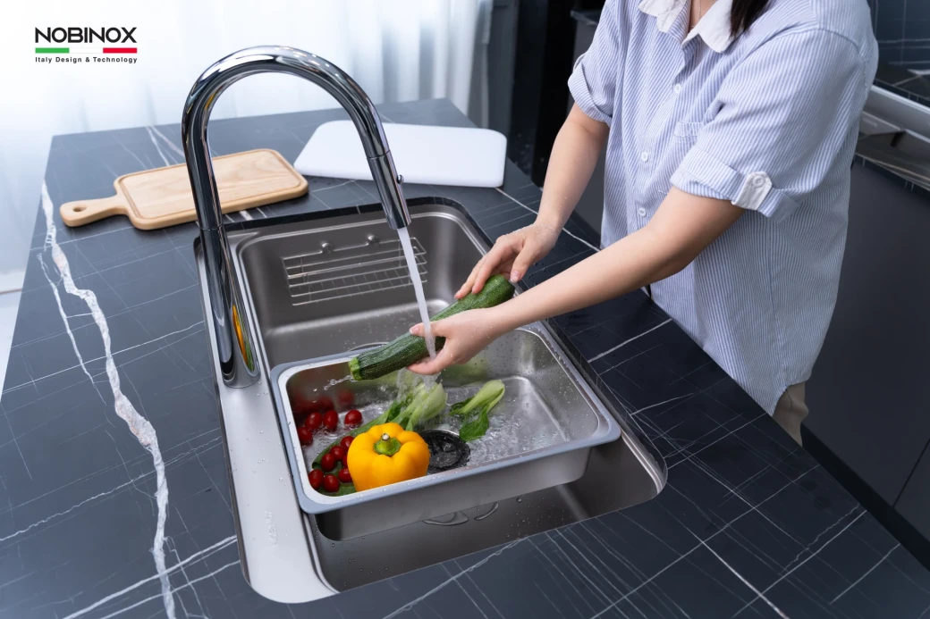Chậu rửa bát 1 hố Nobinox MONO VA207