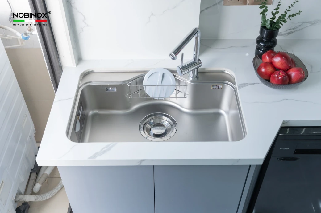 Chậu rửa bát 1 hố chống xước Rosa NN975D