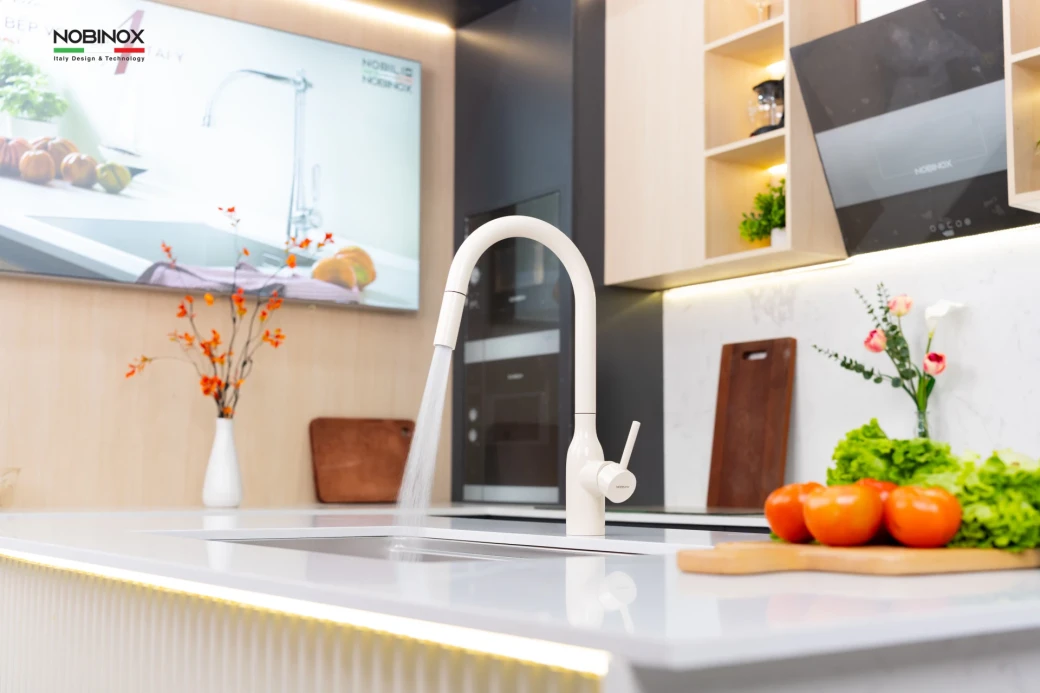 Vòi rửa bát dây rút NOBINOX AQUA NX661B