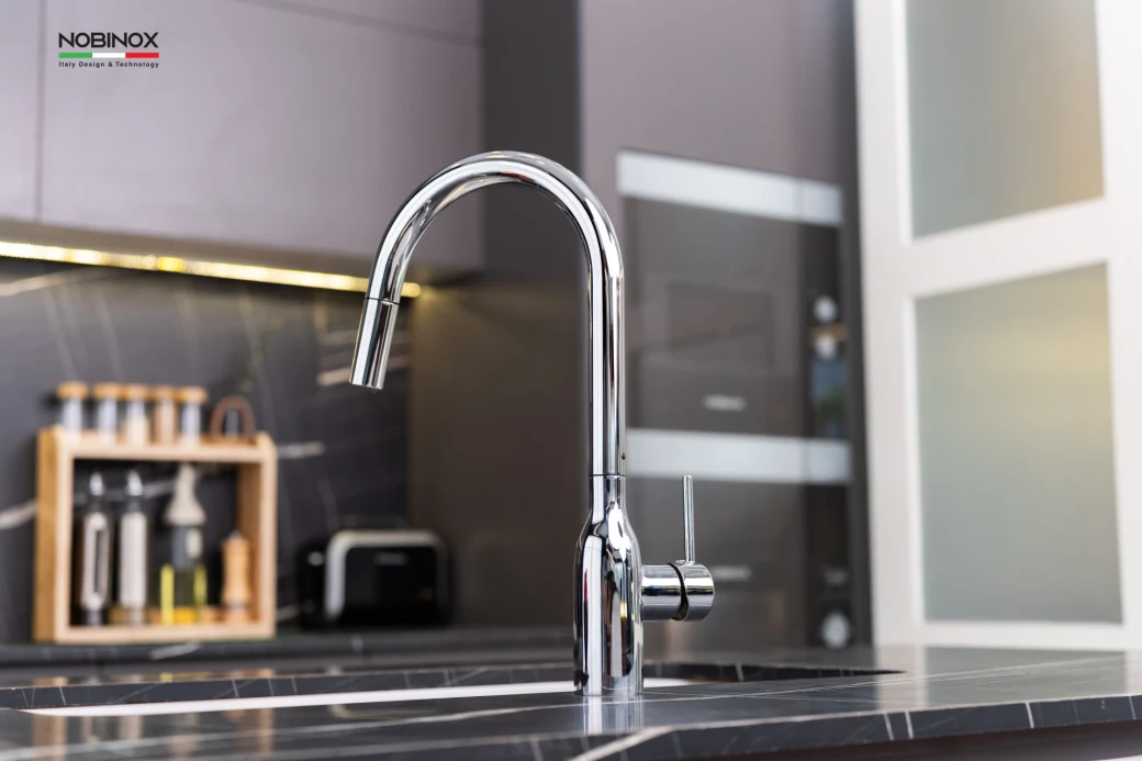 Vòi rửa bát dây rút NOBINOX AQUA NX660N