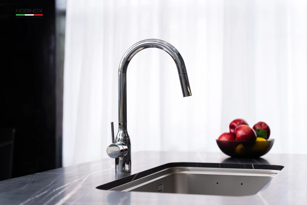 Vòi rửa bát dây rút NOBINOX AQUA NX660N