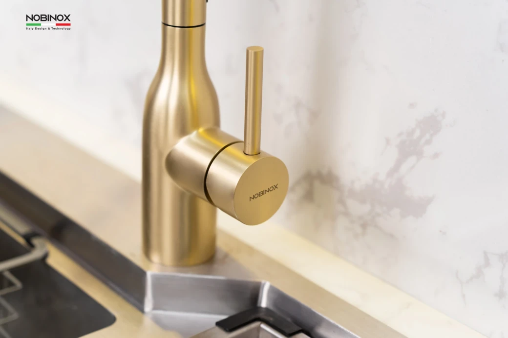 Vòi rửa bát dây rút NOBINOX AQUA NX663V