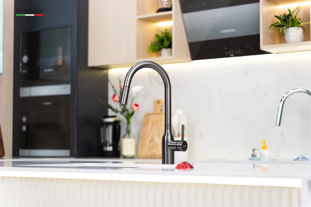 vòi rửa bát dây rút NOBINOX AQUA NX664D