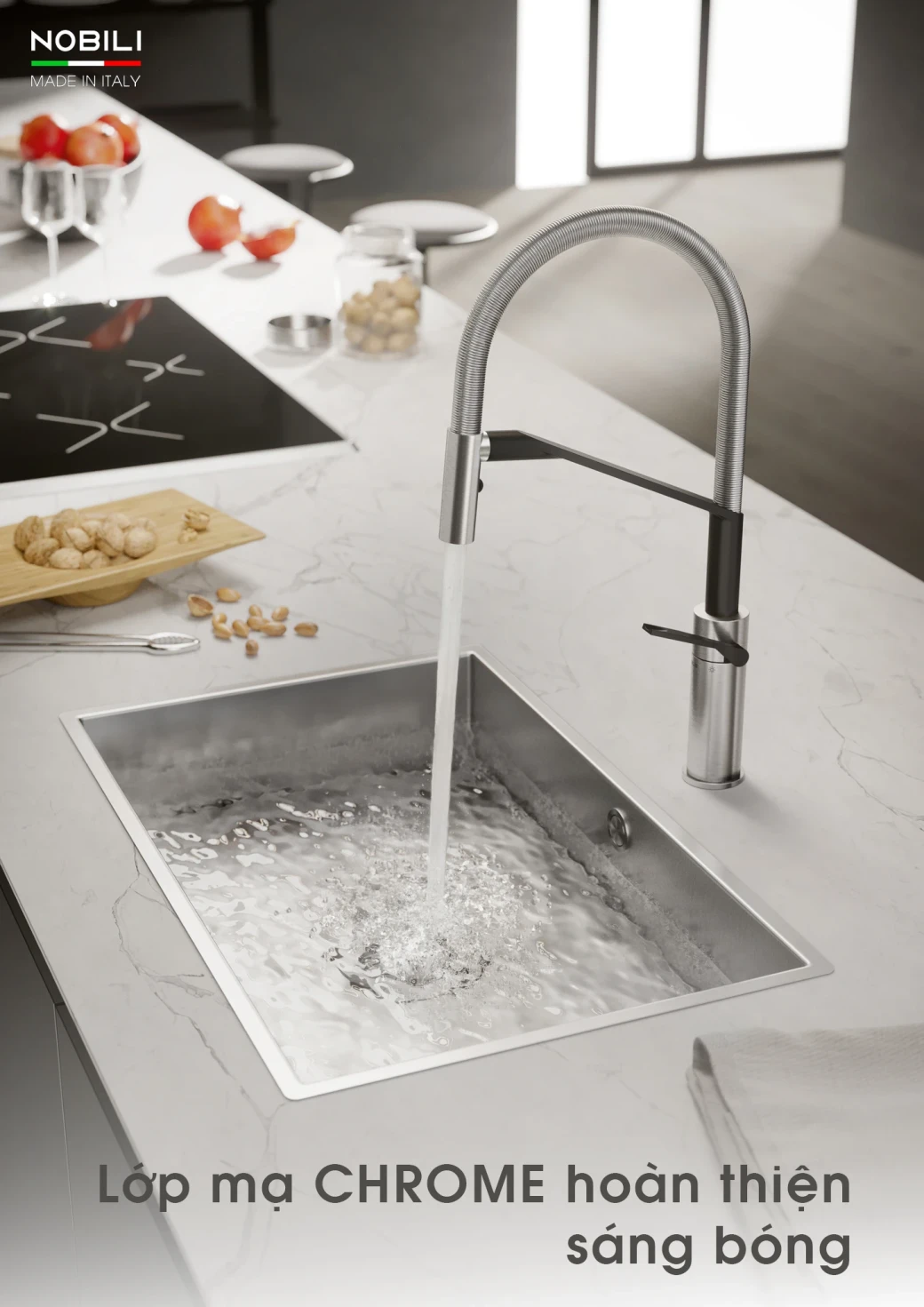 Vòi rửa bát cần mềm NOBILI HERON NB228... - image 8