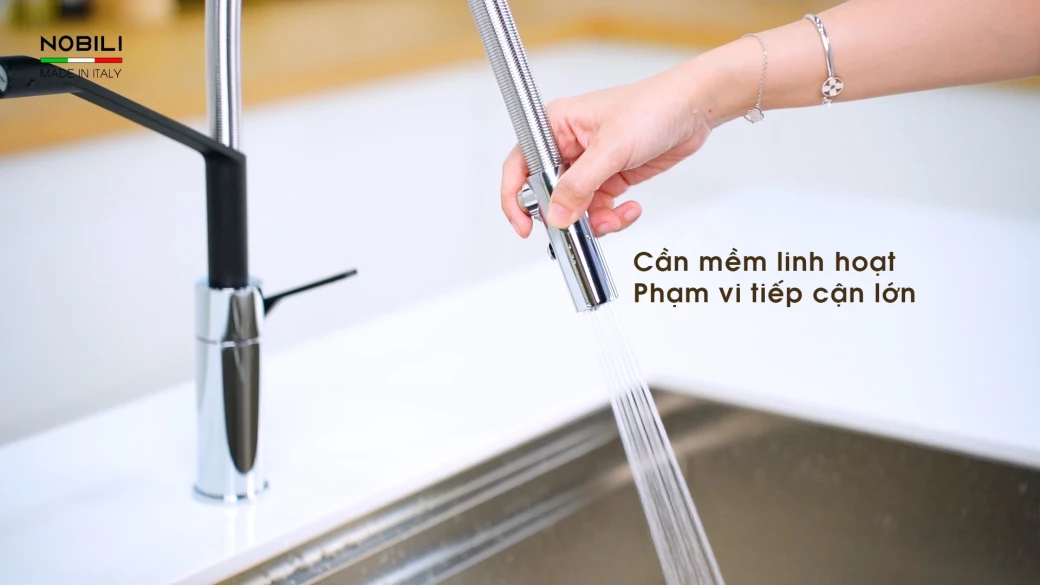 Vòi rửa bát cần mềm NOBILI HERON NB228... - image 4