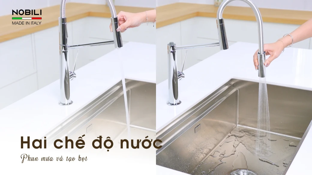 Vòi rửa bát cần mềm NOBILI LEVANTE NB303... - image 4