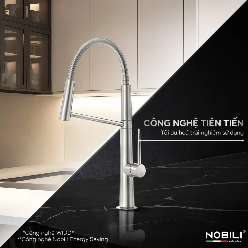 Công nghệ sản xuất Vòi rửa bát cần mềm NOBILI LEVANTE NB303