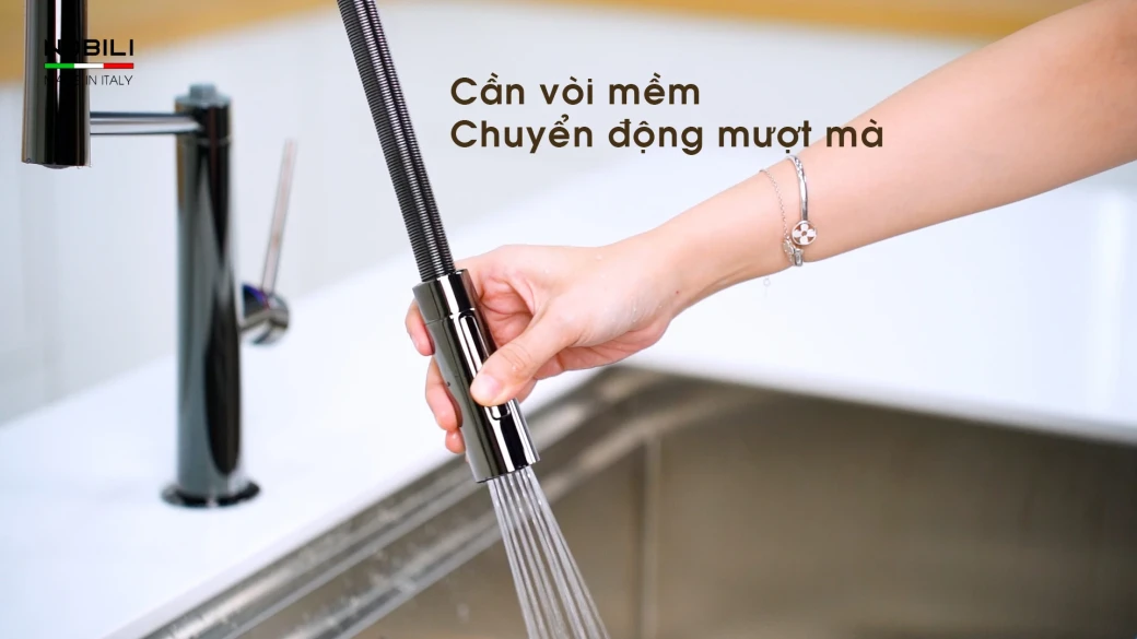 Điểm nổi bật của vòi rửa bát cần mềm NOBILI LEVANTE NB306B
