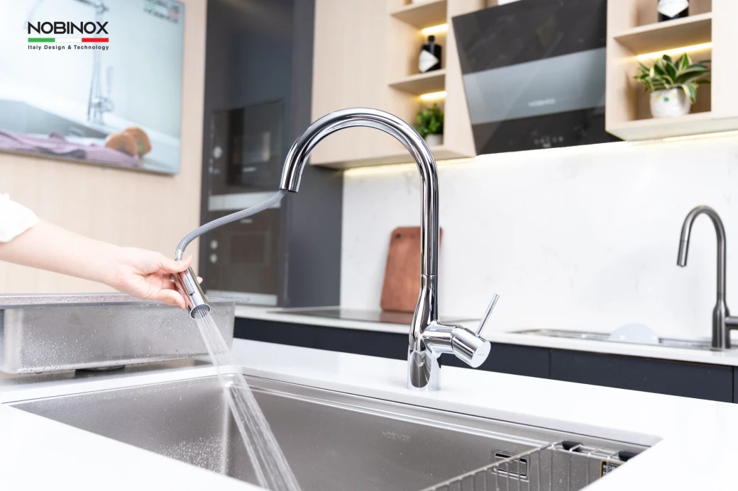 Vòi rửa bát dây rút Aqua NX660N