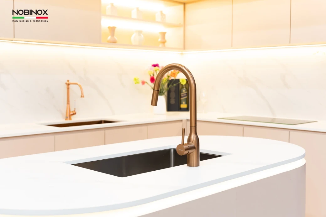 Vòi rửa bát dây rút NOBINOX AQUA NX662T