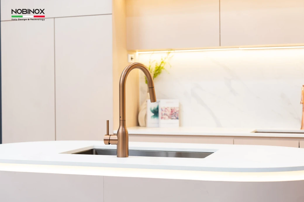 Vòi rửa bát dây rút NOBINOX AQUA NX662T