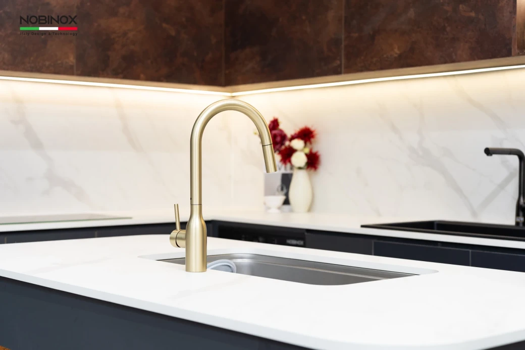 Vòi rửa bát dây rút NOBINOX AQUA NX663V