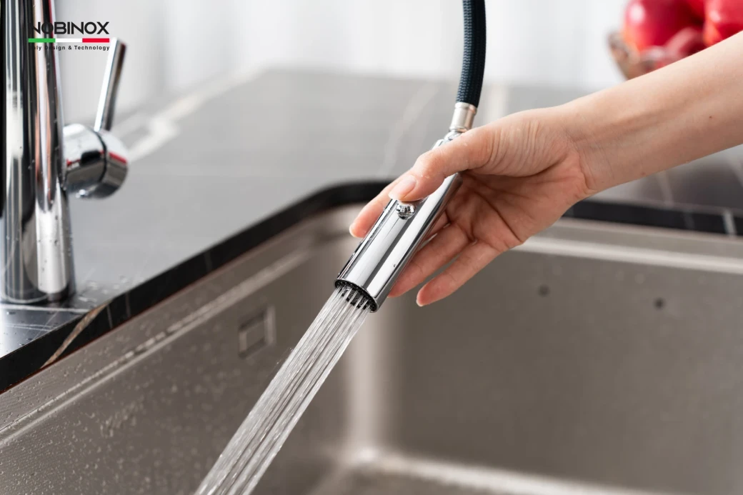 Vòi Rửa Bát Dây Rút NOBINOX WINTO NX500