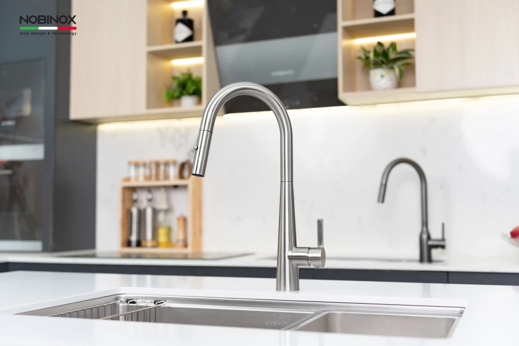 Vòi Rửa Bát Dây Rút NOBINOX WINTO NX501