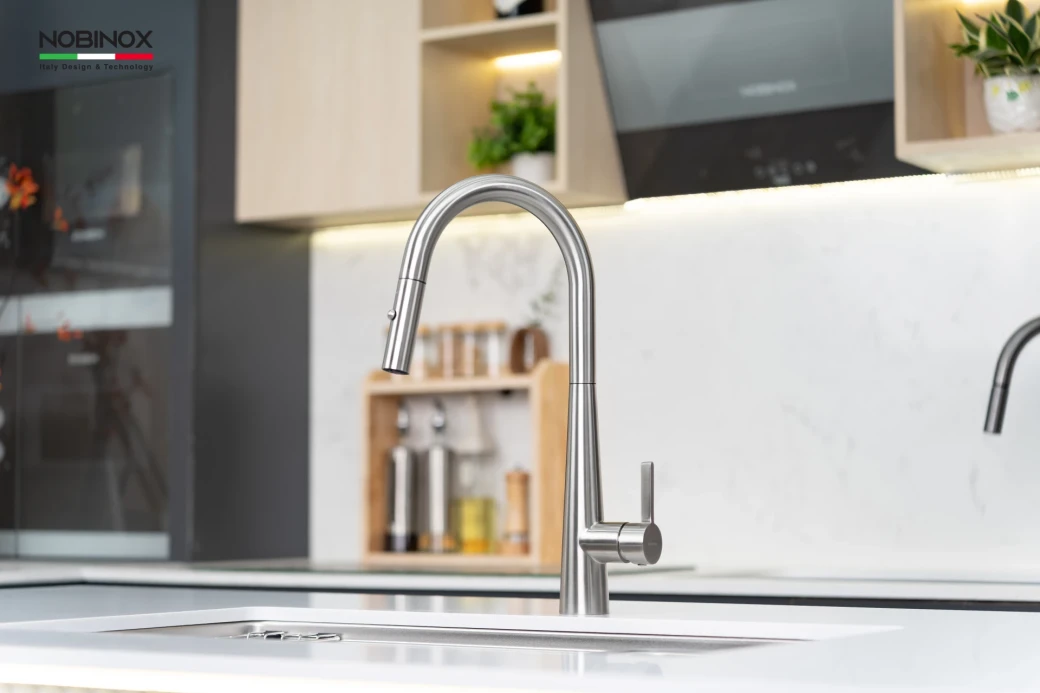 Vòi Rửa Bát Dây Rút NOBINOX WINTO NX501