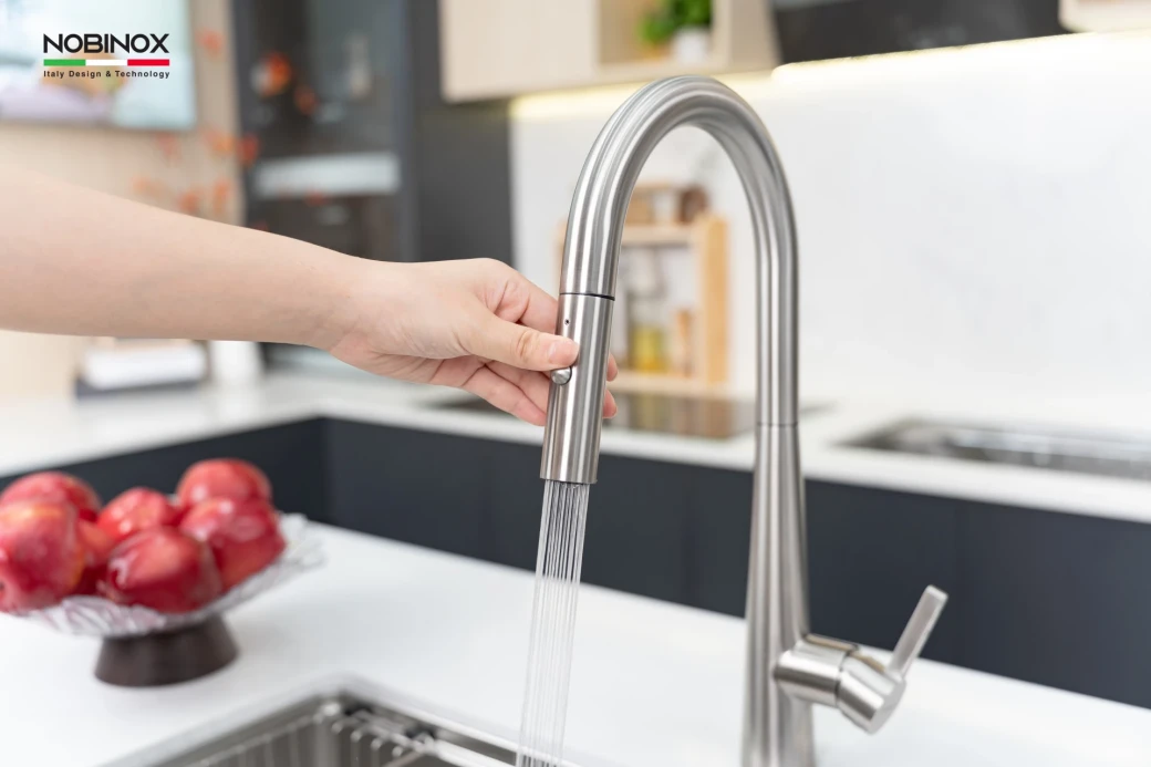 Vòi Rửa Bát Dây Rút NOBINOX WINTO NX501