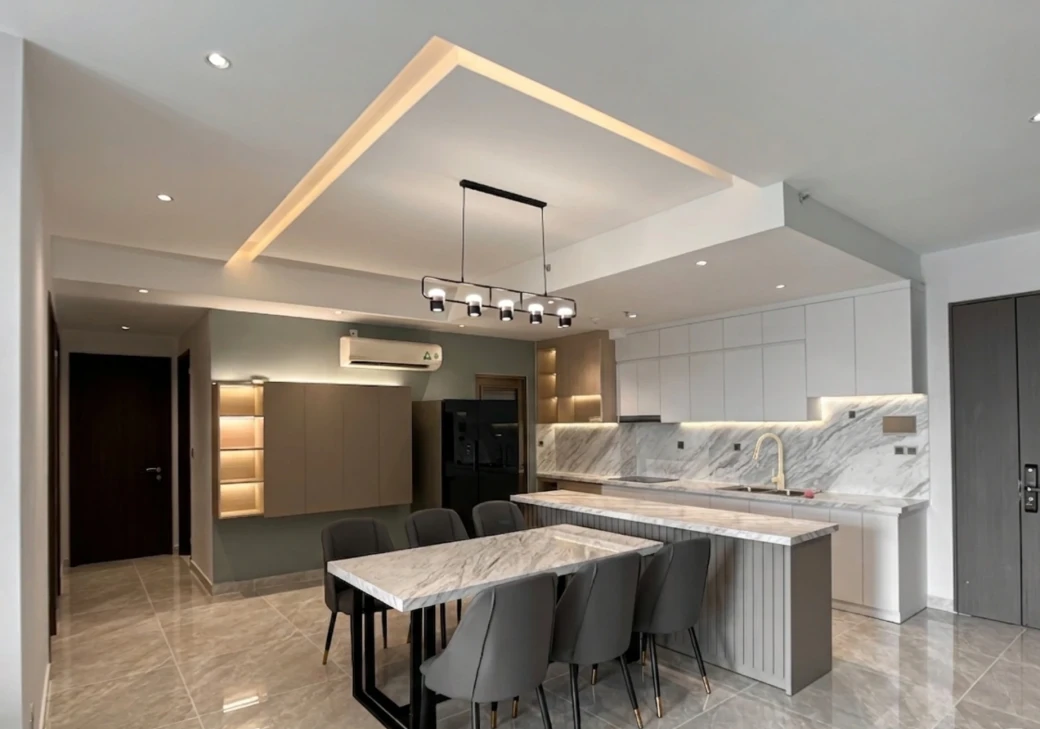 Vòi rửa bát NOBINOX AQUA NX661B màu be trong phong cách bếp hiện đại ấm Modern Warm