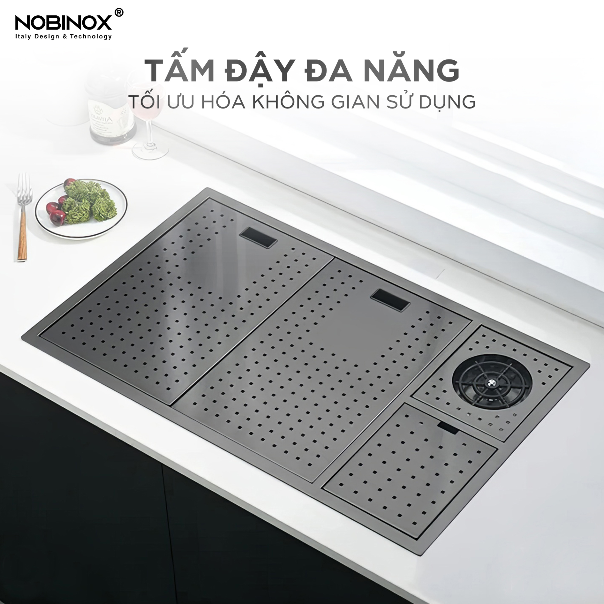 Ảnh CHẬU RỬA BÁT 1 HỐ NOBINOX LUMIA NJ511B 4