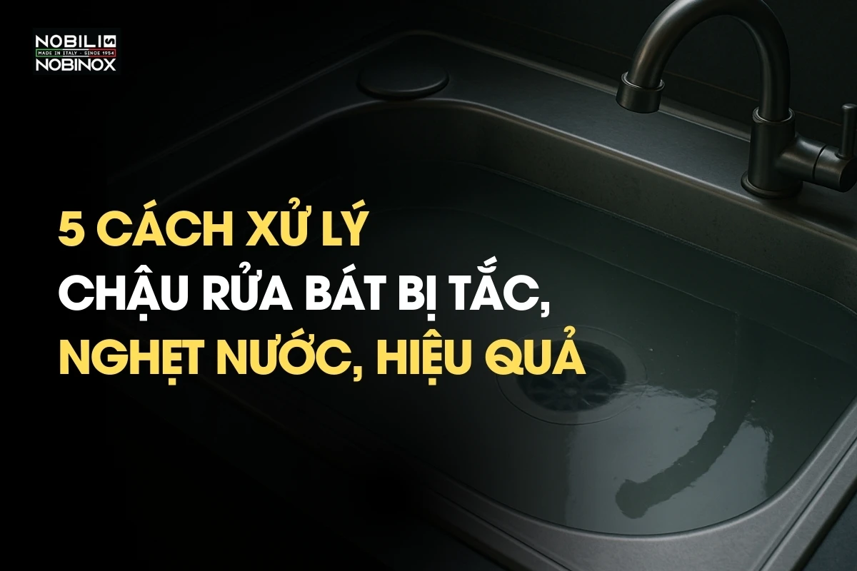 5 Cách Xử Lý Chậu Rửa Bát Bị Tắc, Nghẹt Nước, Hiệu Quả 