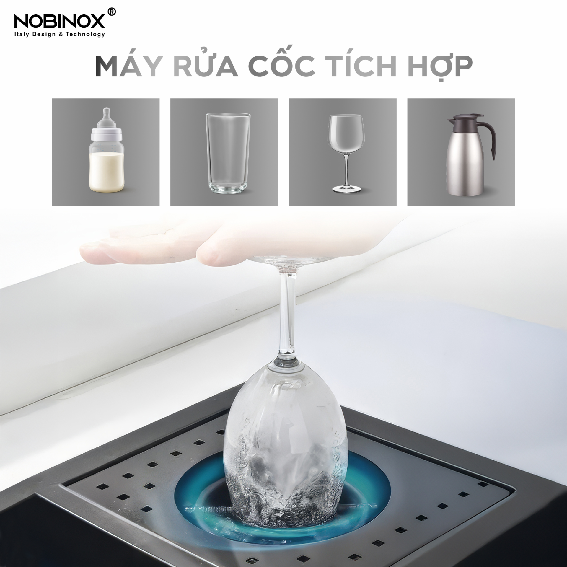 Ảnh CHẬU RỬA BÁT 1 HỐ NOBINOX LUMIA NJ511B 5