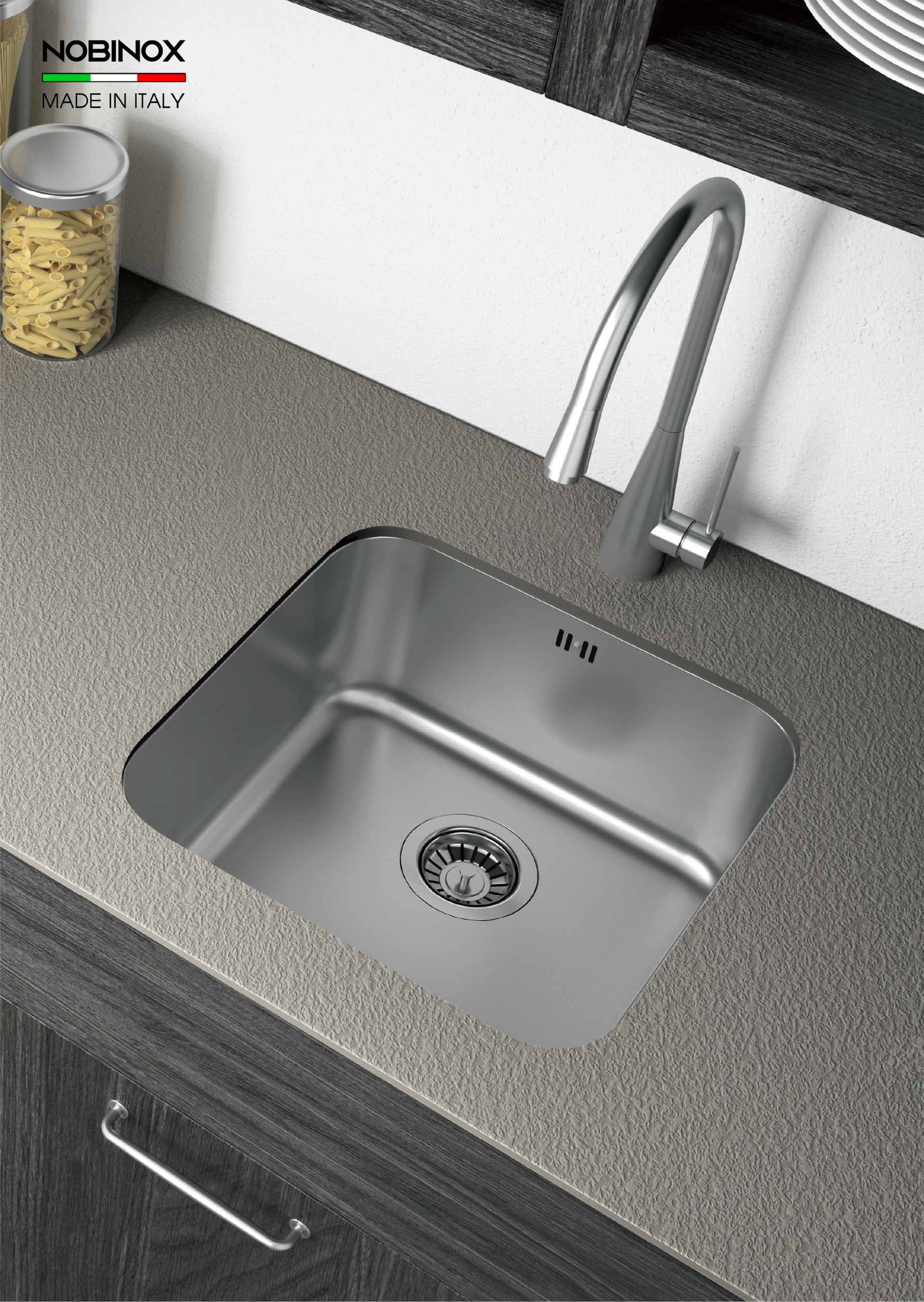 Ảnh CHẬU RỬA BÁT 1 HỐ NOBINOX PURA NT622U 25