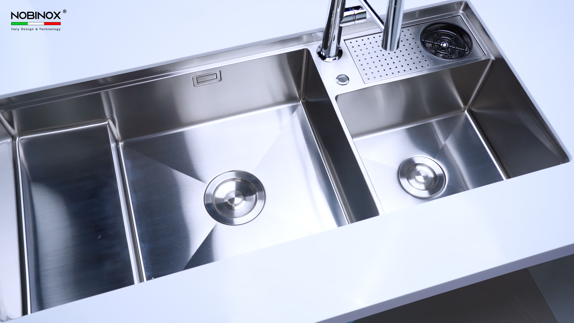 Ảnh CHẬU RỬA BÁT 2 HỐ NOBINOX RAZIA NJ577 6