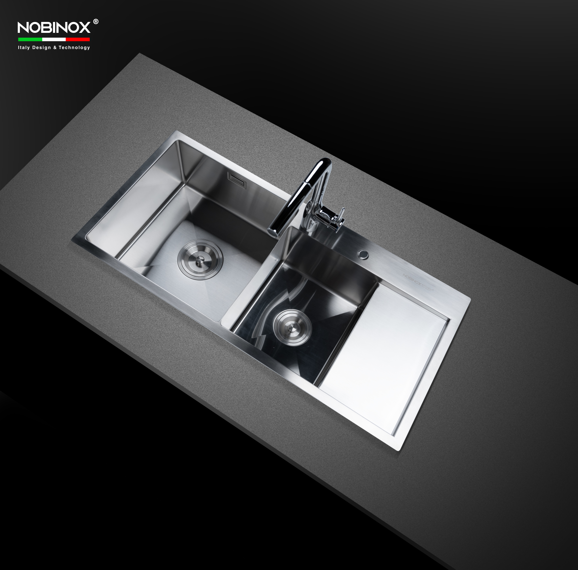 Ảnh CHẬU RỬA BÁT 2 HỐ NOBINOX LIKEN NL746 17