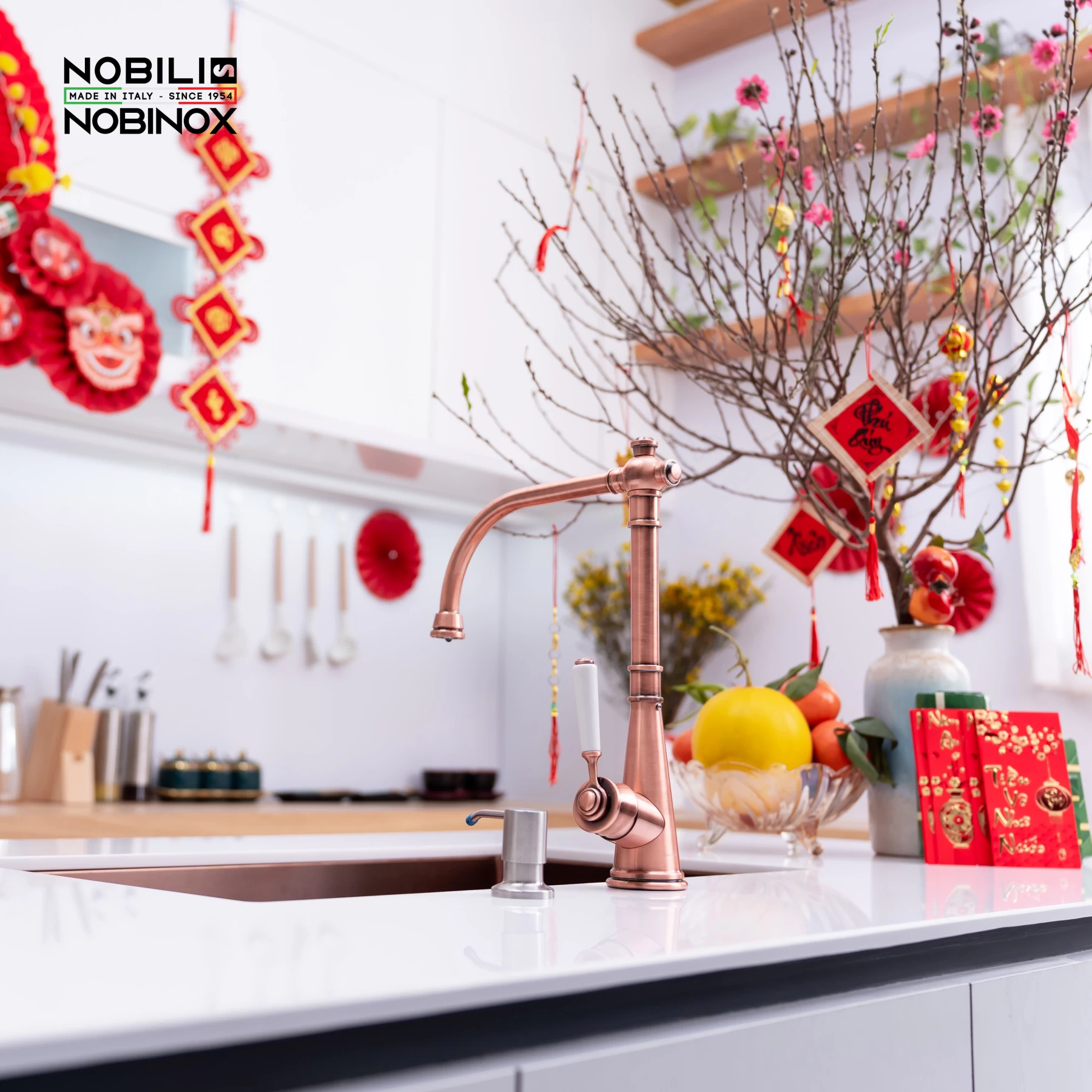 VÒI RỬA BÁT CẦN CỨNG NOBILI CHARLIE NB255C - hover
