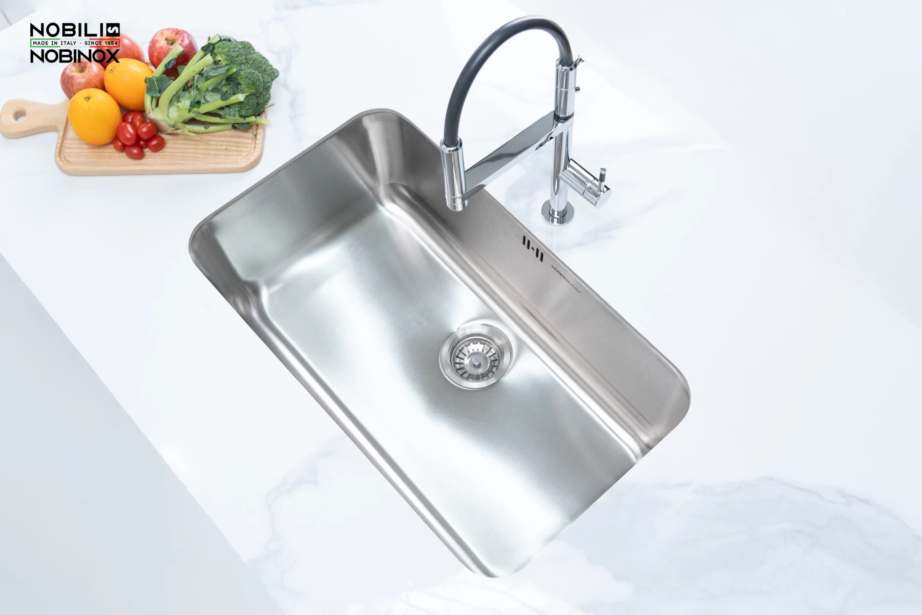 Ảnh CHẬU RỬA BÁT 1 HỐ NOBINOX PURA NT622U 6