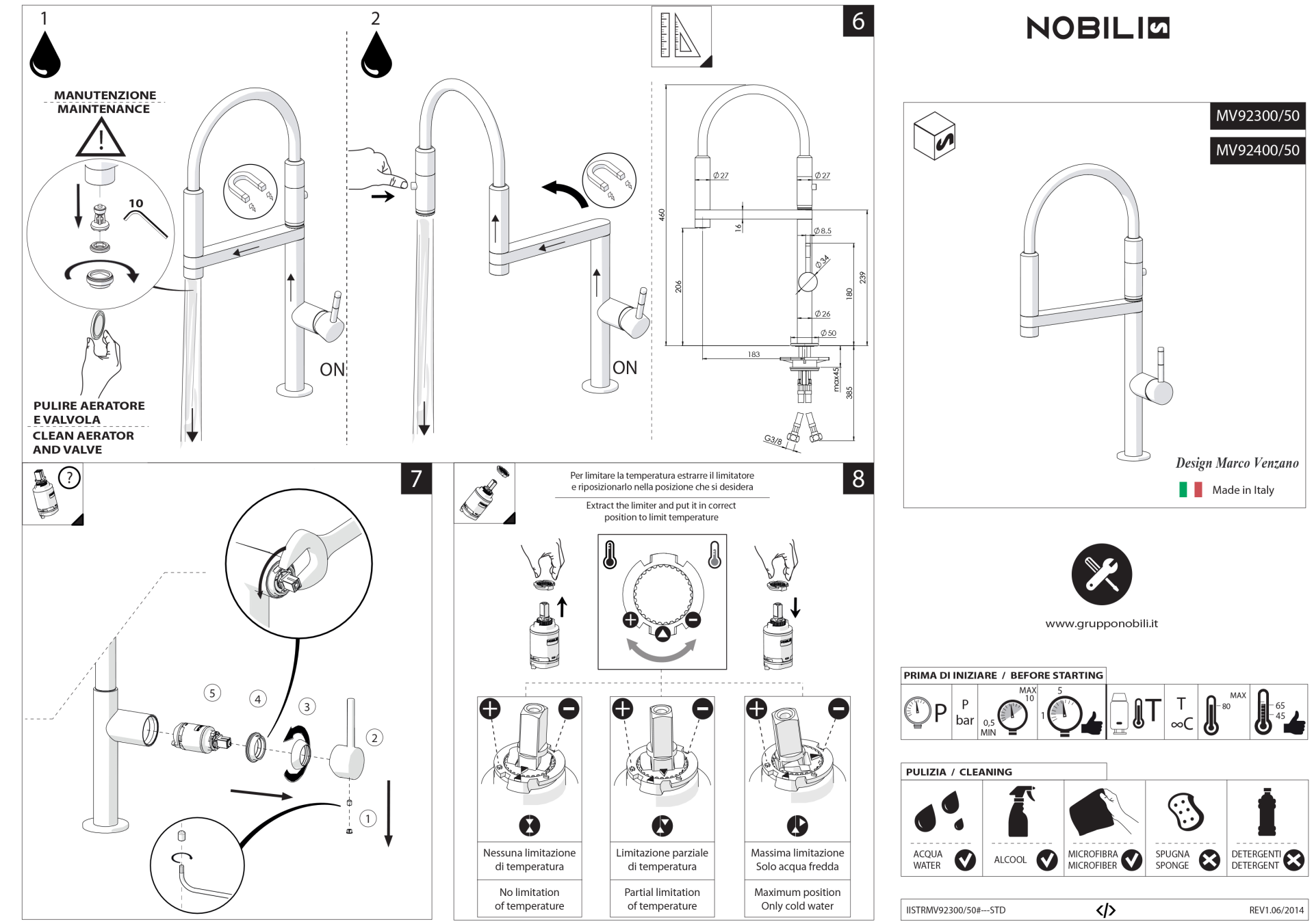 Ảnh VÒI RỬA BÁT CẦN MỀM NOBILI MOVE NB133S 16