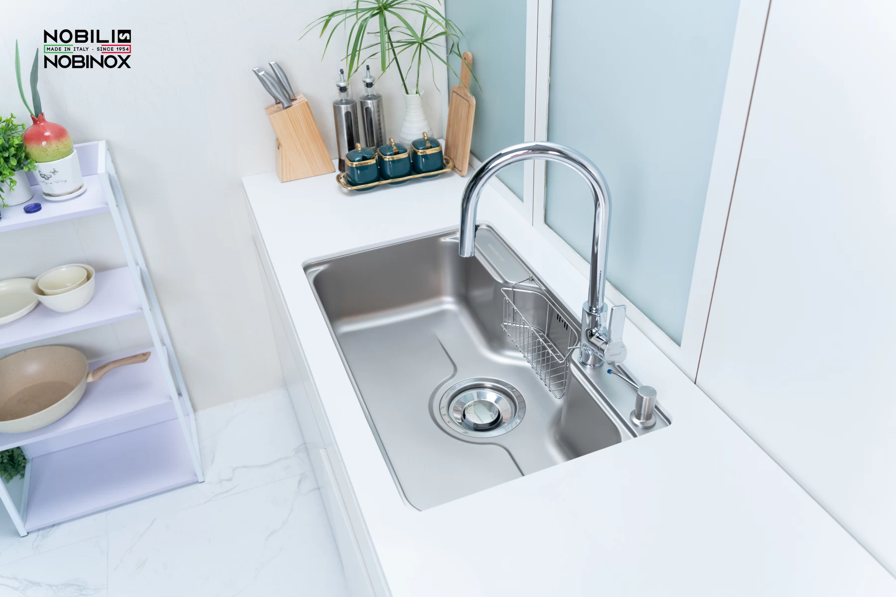 Ảnh CHẬU RỬA BÁT 1 HỐ NOBINOX LIKEN NL725D 7