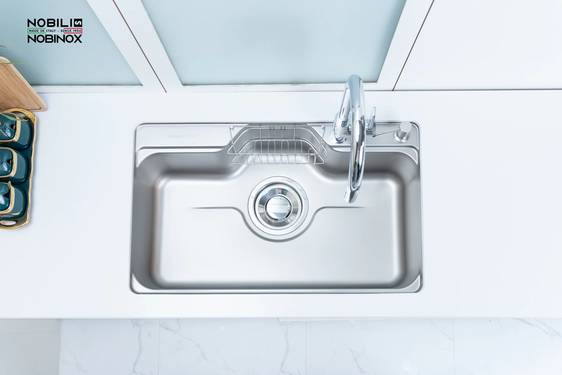 CHẬU RỬA BÁT 1 HỐ NOBINOX LIKEN NL725D - hover