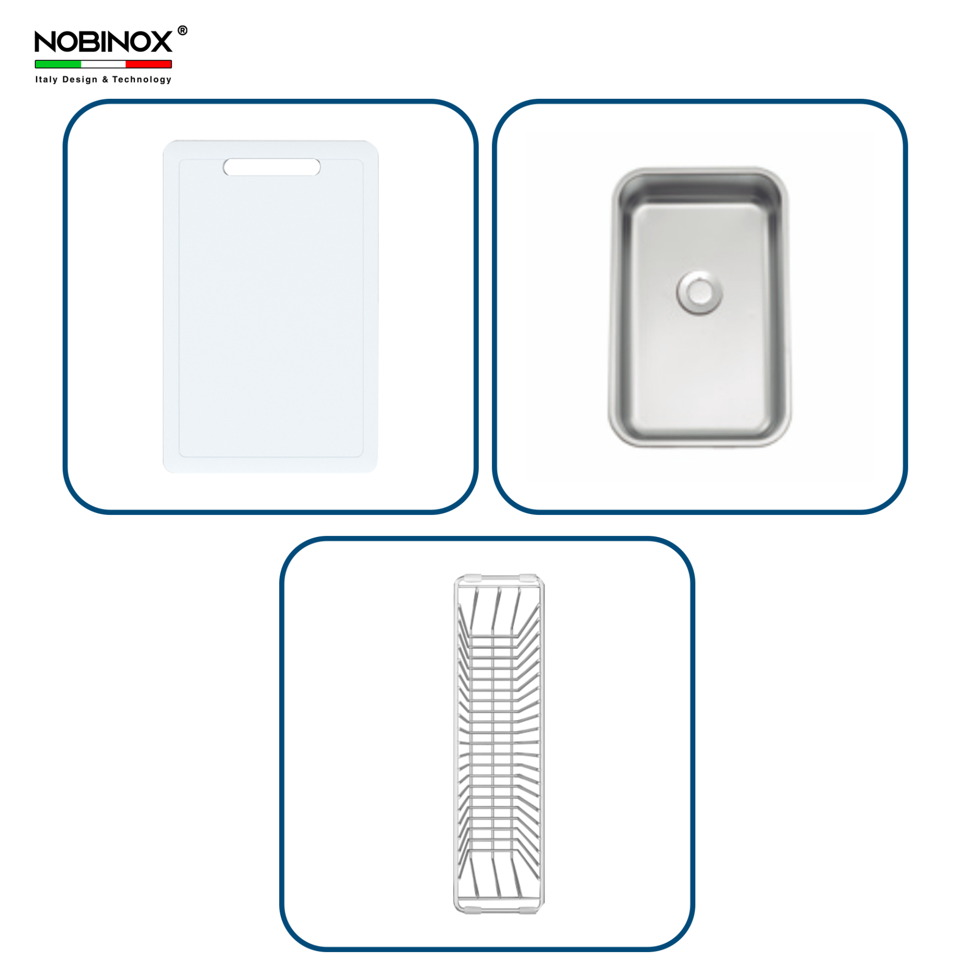 Ảnh CHẬU RỬA BÁT 1 HỐ NOBINOX ROSA NN974DT 25