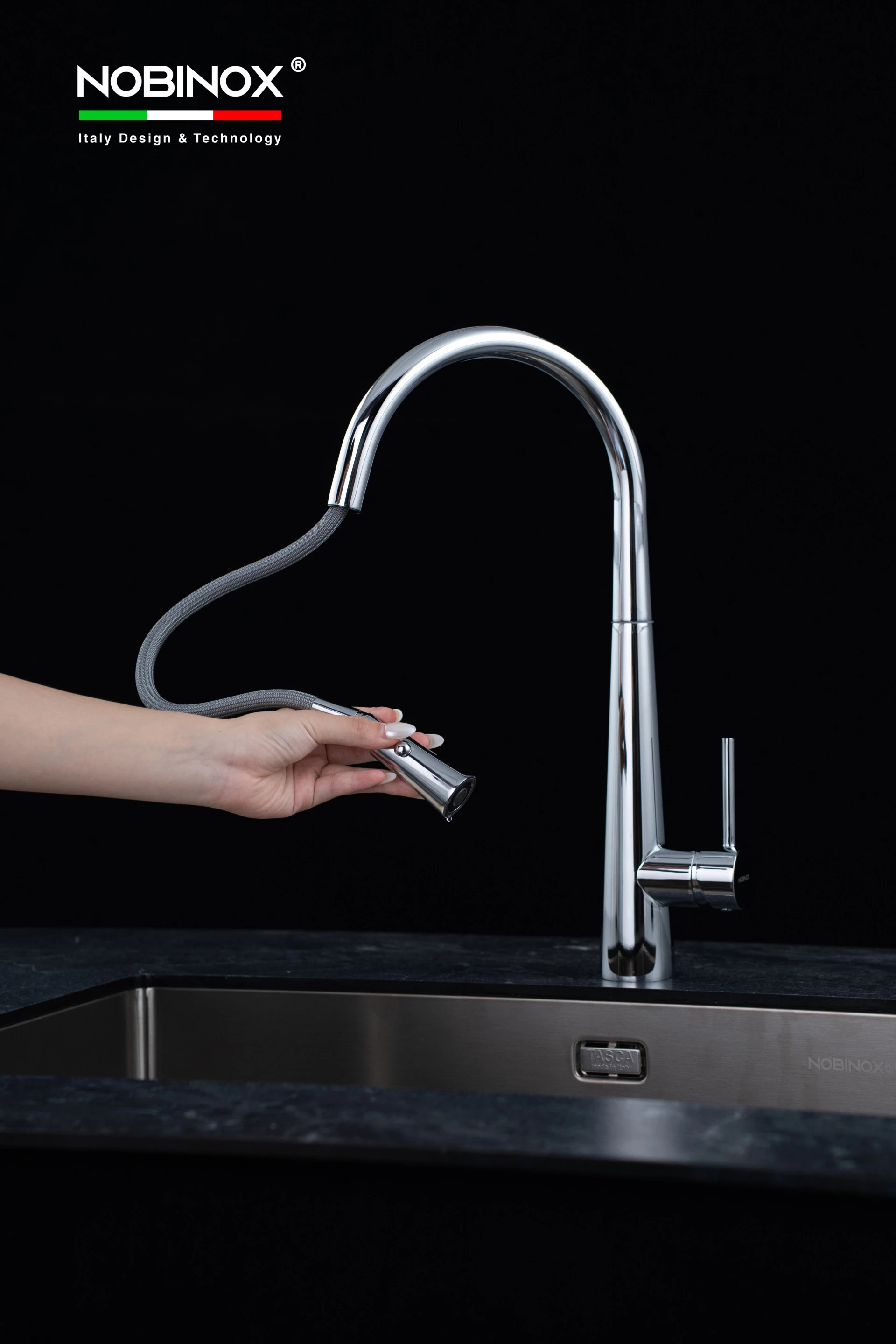 Ảnh VÒI RỬA BÁT DÂY RÚT NOBINOX LOTUS 640  13