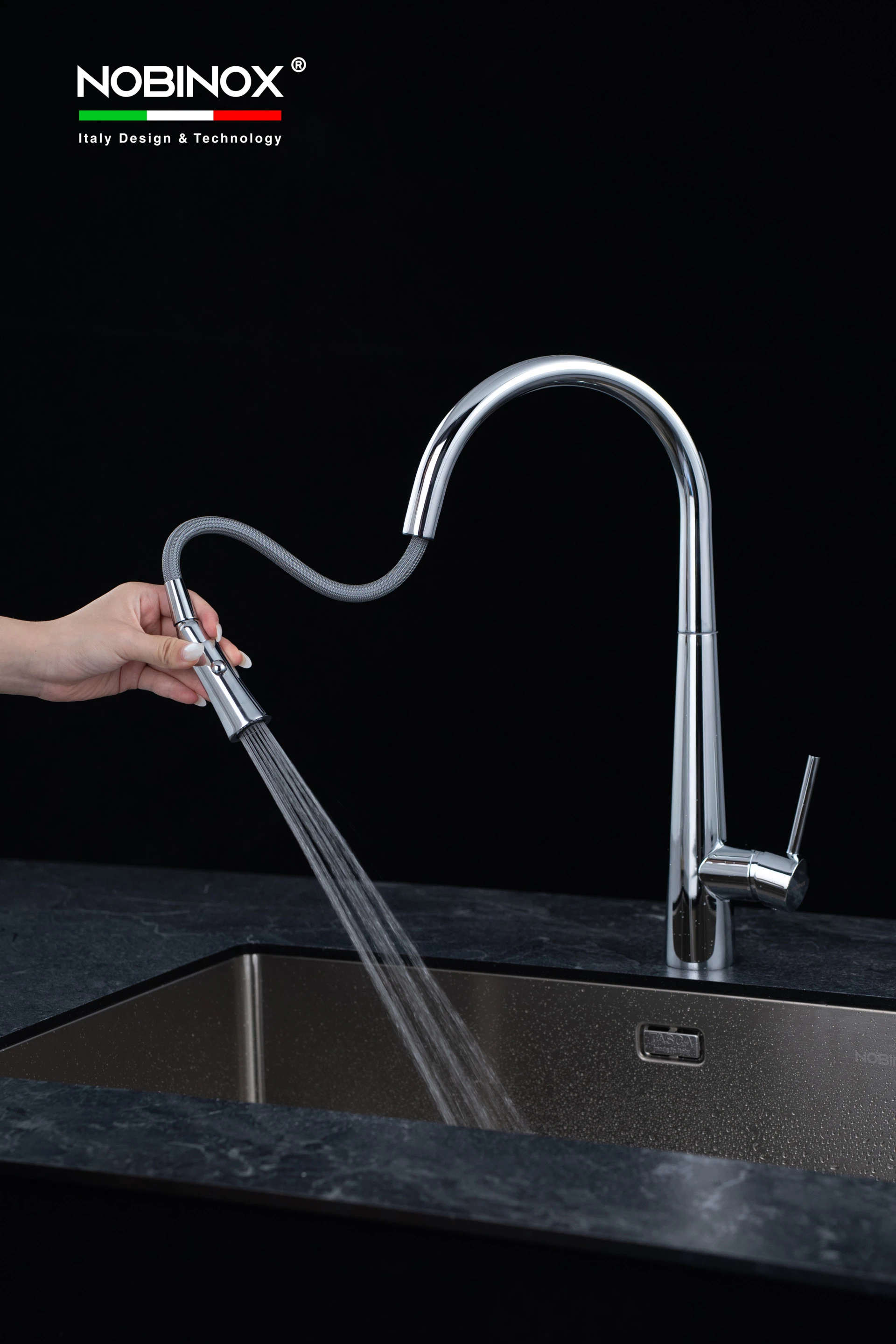 Ảnh VÒI RỬA BÁT DÂY RÚT NOBINOX LOTUS 640  14