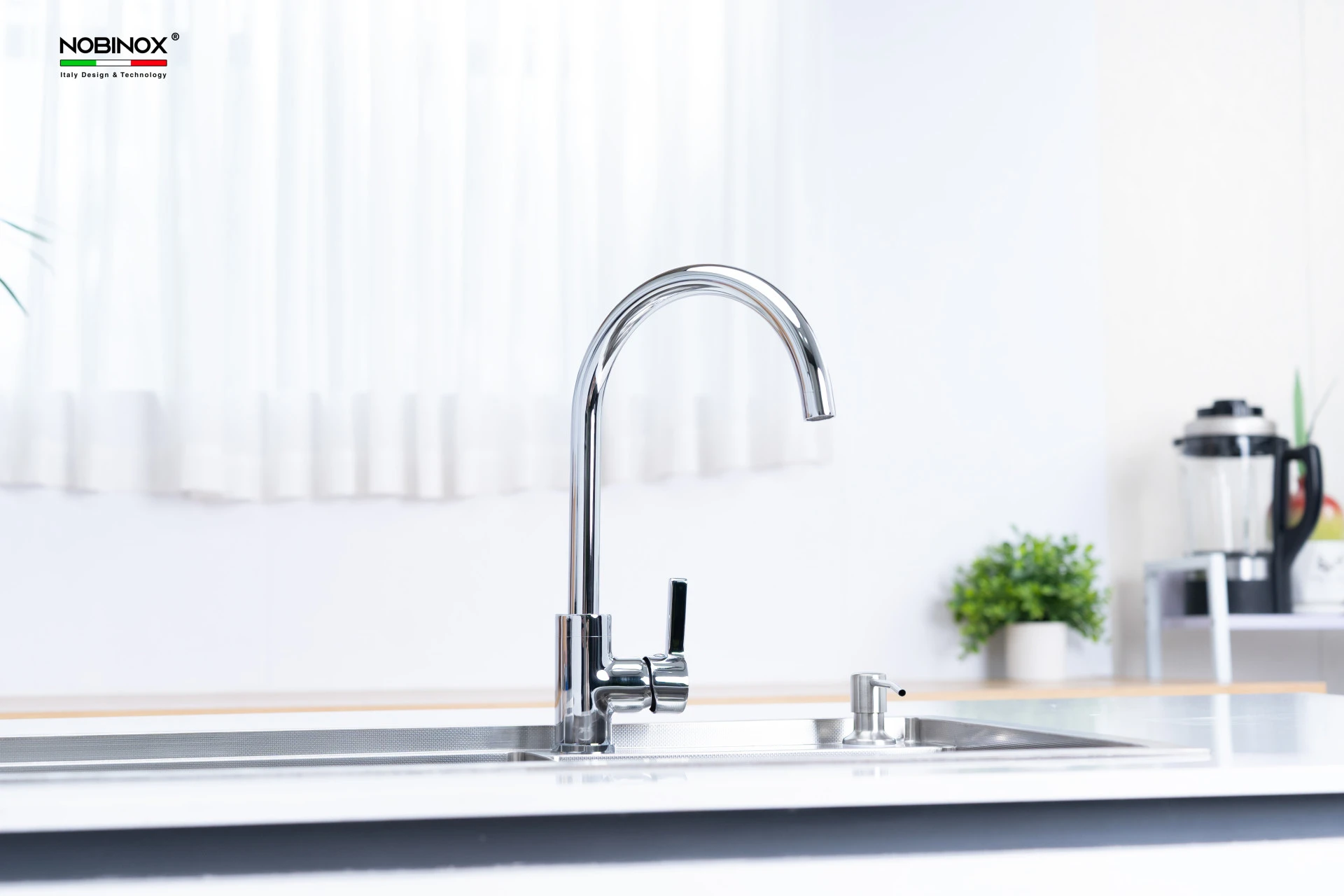 VÒI RỬA BÁT CẦN CỨNG NOBINOX LOREN NX522 - hover