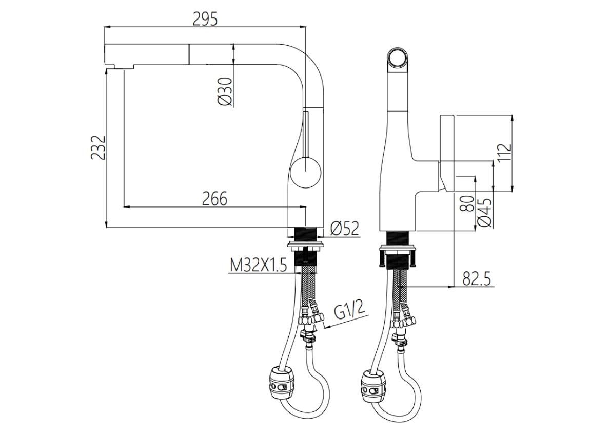 Ảnh VÒI RỬA BÁT DÂY RÚT NOBINOX JAPA NX996 12